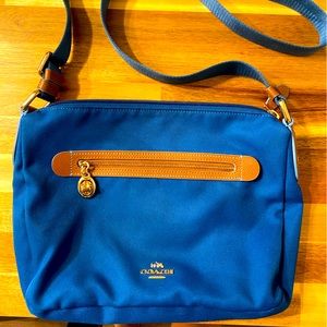 Coach blue crossbody bag